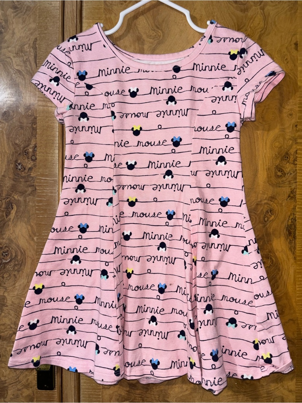 Girls' Pink Minnie Mouse Short-Sleeve Swing Dress size 3T